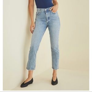 Agolde Riley Straight High Rise Jeans